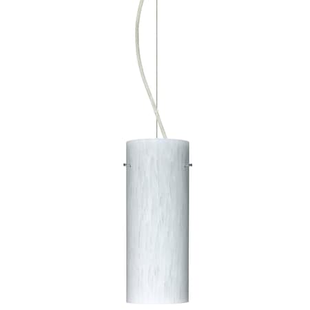 Besa Lighting Stilo 10 Cord Pendant, Carrera, Satin Nickel Finish, 1x100W Incandescent 1KX-412319-SN